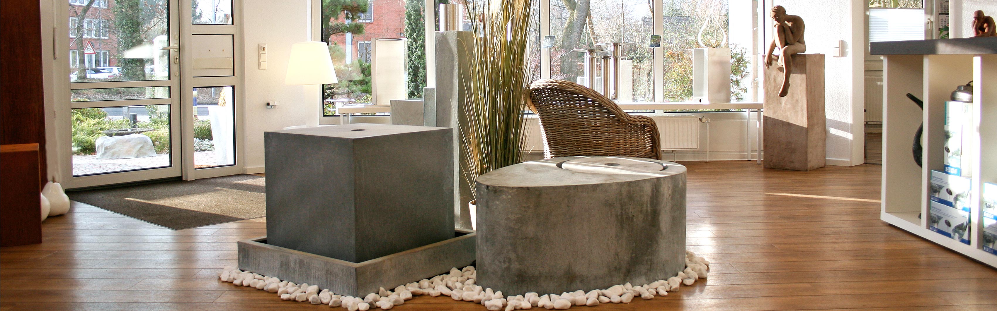 Gartenbrunnen Showroom anschauen Beratung Service