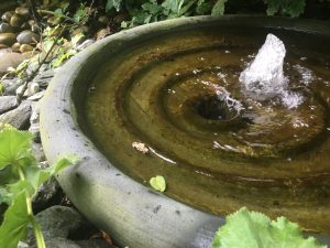 Gartenbrunnen Springbrunnen Blätter Standort der richtige Platz für einen Gartenbrunnen