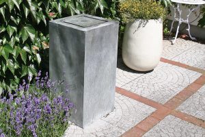 Kleiner Zink-Gartenbrunnen Wassertisch Zink-Terrassenbrunnen moderner Springbrunnen minimalistischer Brunnen