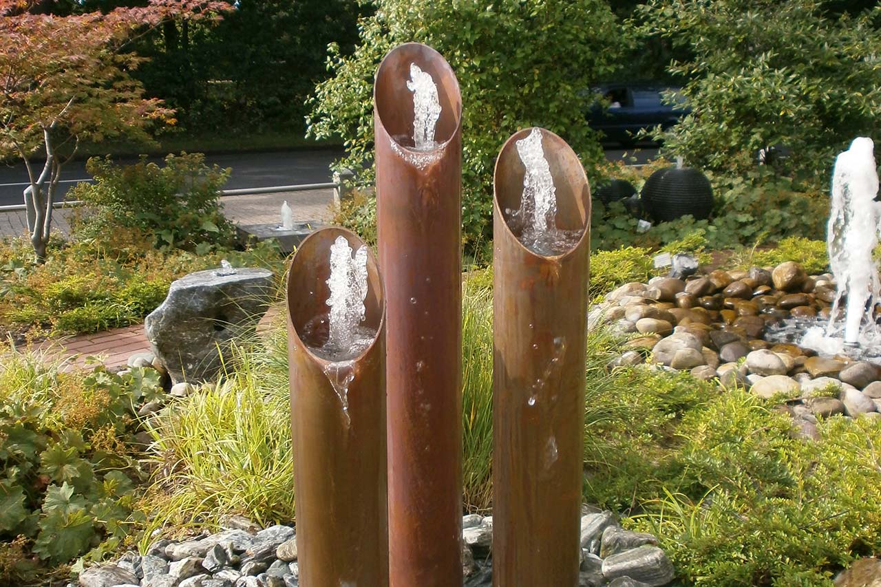 Kupfer-Gartenbrunnen Gartenspringbrunnen aus Kupfer Kupferbrunnen Kaskadenbrunnen