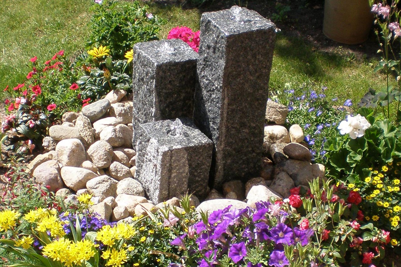 Granit-Gartenbrunnen kleiner Brunnen für den Garten Steinbrunnen